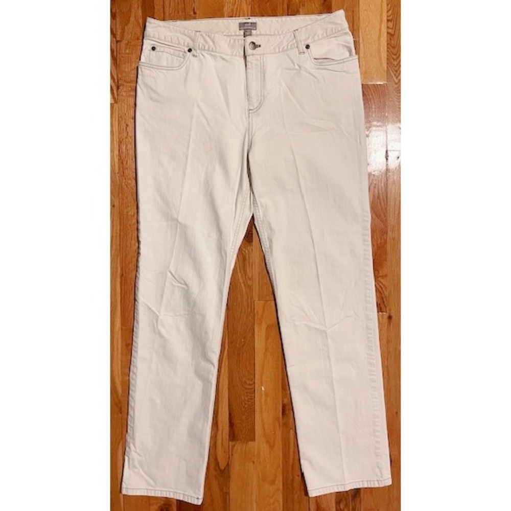 J Jill Authentic Fit White jeans Below Waist size 12